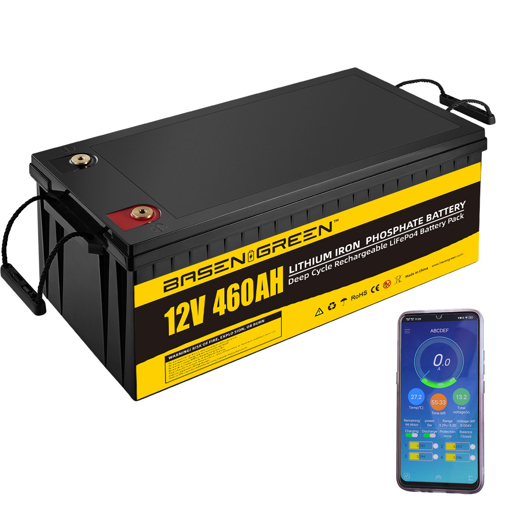 12V 460ah LiFePO4 Battery Built In 150A BMS With Bluetooth Ship From China